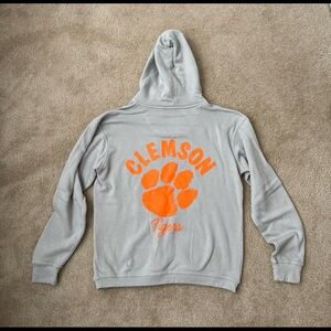 Clemson Tigers Gray Hoodie with Orange Logo